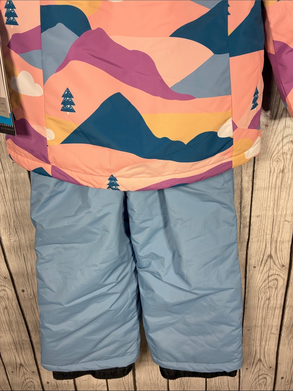 Iceburg Outerwear Mountain Print Winter Jacket & Snow Overalls/Pants Set Size 4T - Picture 11 of 12
